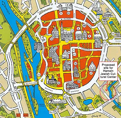 Map of Hameln, Germany